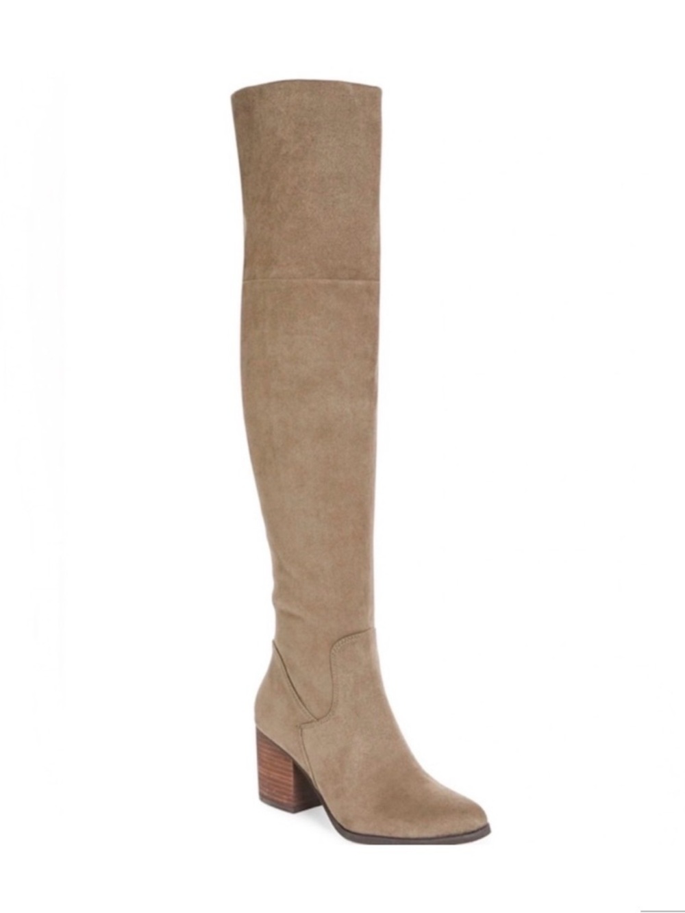 bp. Taupe Suede Over-the-Knee Block Heel Boots
